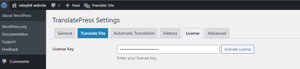 TranslatePress Activate License TranslatePress Activate License
